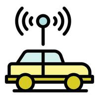 Signal control car icon vector flat