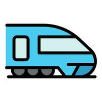 Passenger fast train icon vector flat