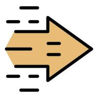 High speed arrow icon vector flat