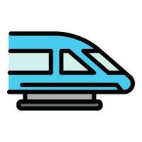 Rápido tren icono vector plano