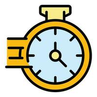 Narrow market stopwatch icon vector flat