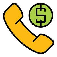 Narrow market phone call icon vector flat