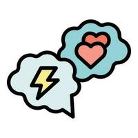 Narcissism thunderstorm chat icon vector flat