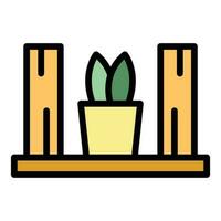 Perfectionism flower pot icon vector flat