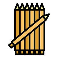 Perfectionism pencils icon vector flat