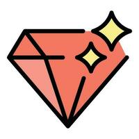 Perfectionism diamond icon vector flat