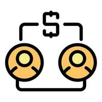 Money trust relationship icon vector flat