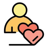 Love relationship icon vector flat