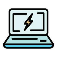 Laptop support icon vector flat