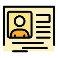 Colleague document icon vector flat