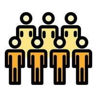 Colleague friends group icon vector flat