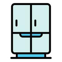 Servicio refrigerador icono vector plano