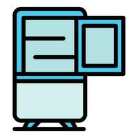 Fridge repair icon vector flat