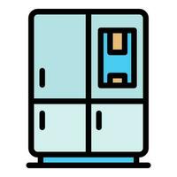 moderno refrigerador icono vector plano