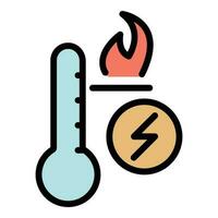 Cold degree fridge icon vector flat