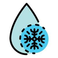 Freezeing water icon vector flat