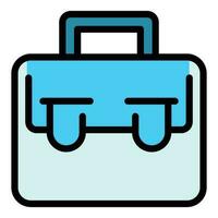 Repair suitcase icon vector flat