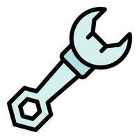 Wrench repair tool icon vector flat