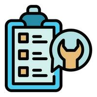 Repair checklist icon vector flat