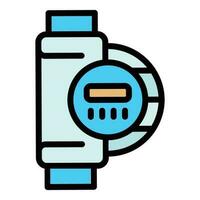 Battery washer machine icon vector flat