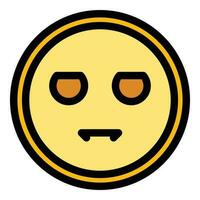 grave emoji icono vector plano