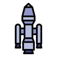 Spacecraft icon vector flat