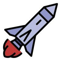 Galaxy rocket icon vector flat