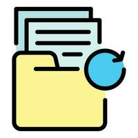 Folder backup icon vector flat