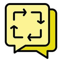 Messages backup icon vector flat