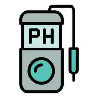 Chemical ph meter icon vector flat
