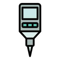 Screen ph meter icon vector flat