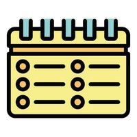Event planner diary icon vector flat
