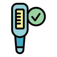 Home thermometer icon vector flat