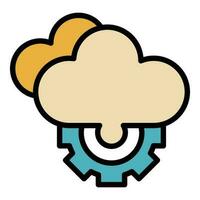 Data cloud internet icon vector flat