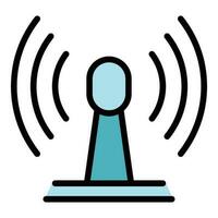 Wifi tower icon vector flat