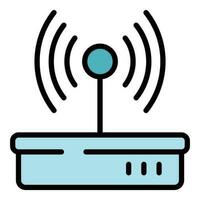 Wifi enrutador icono vector plano