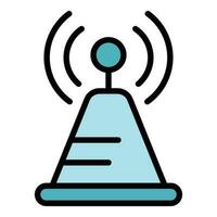 Radio tower internet icon vector flat