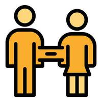 Gender identity couple icon vector flat