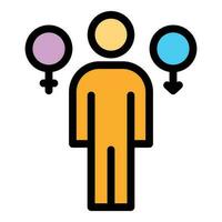 género identidad relación icono vector plano
