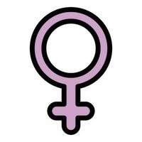 Gender identity female icon vector flat