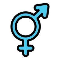 Gender identity woman icon vector flat