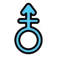 Gender identity man icon vector flat