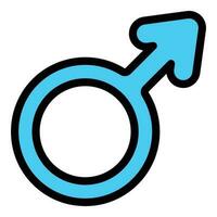 Gender identity male icon vector flat