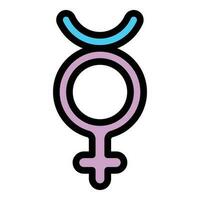 Gender identity hetero icon vector flat