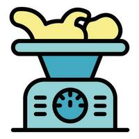 Baby scales icon vector flat
