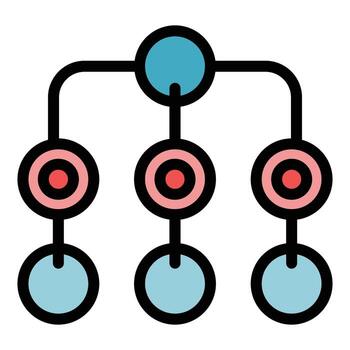 Scheme search engine icon vector flat