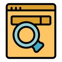 Web search engine icon vector flat