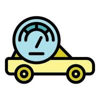 Taximeter app icon vector flat