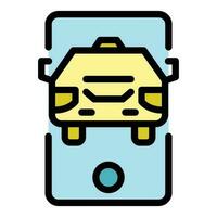 Taximeter vehicle icon vector flat