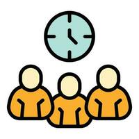 Late work group icon vector flat
